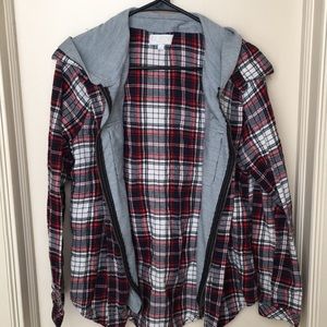 Plaid Hooded Jacket